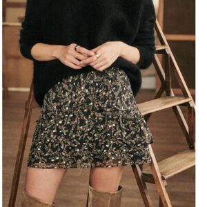 Sezane Carolina Silk Skirt, Size 44 or US 12